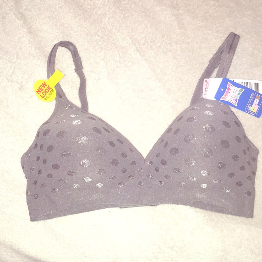 Hanes Flex Fit Grey Bra L